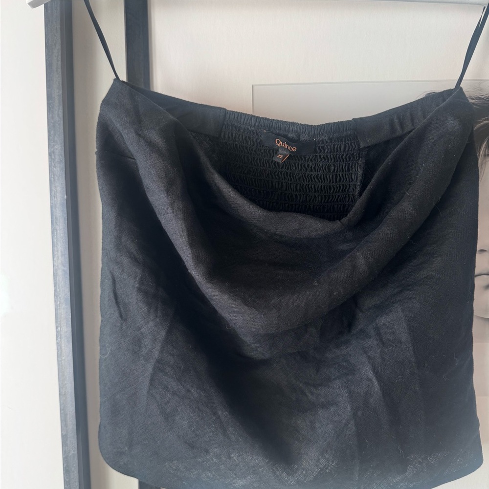 Quince - 100% European Linen Strapless Top - Picture 5 of 8
